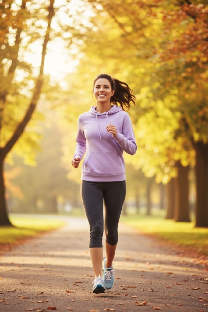 Running Hoodie with Capri Leggings