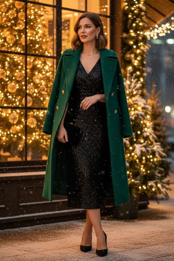 Statement Coat over Dress