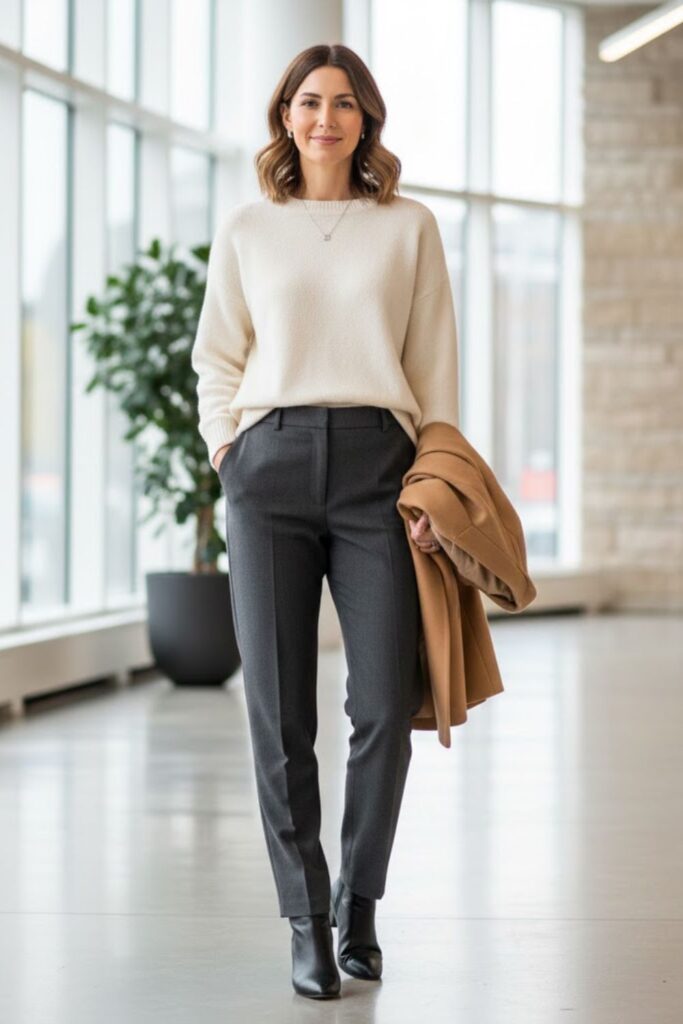 Sweater with Dress Pants
