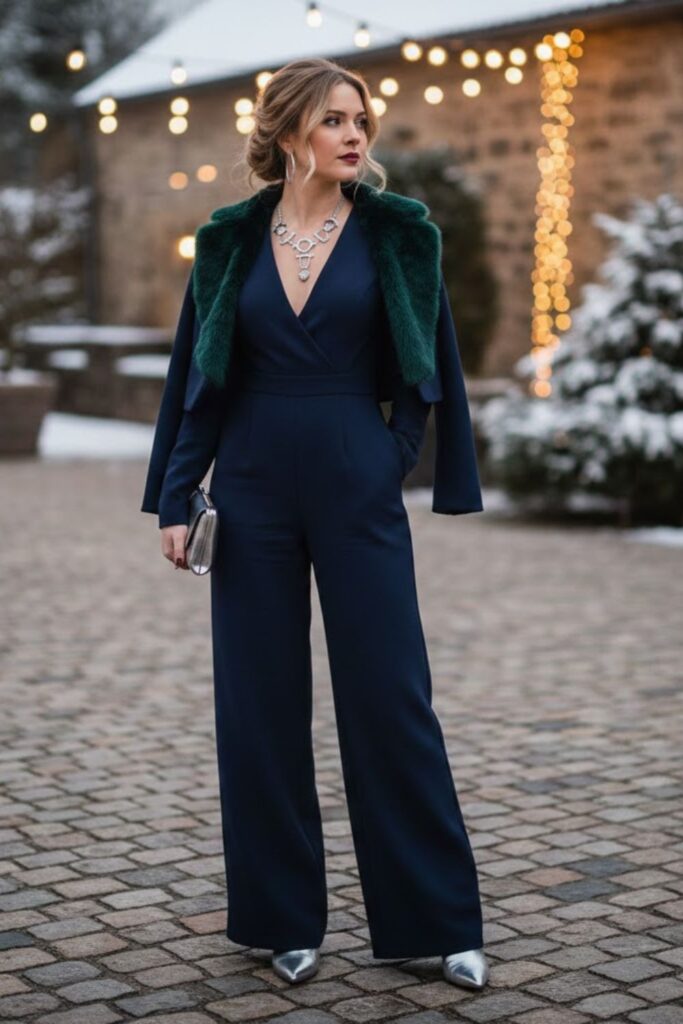 Tailored Jumpsuit with Heels