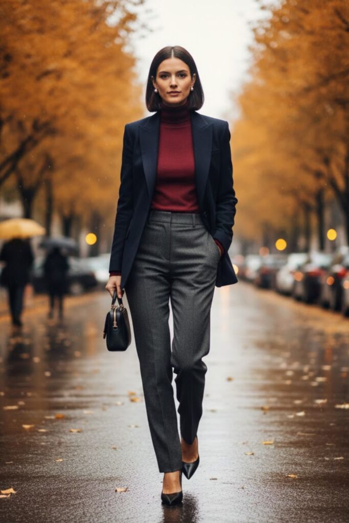 Turtleneck with Tailored Blazer