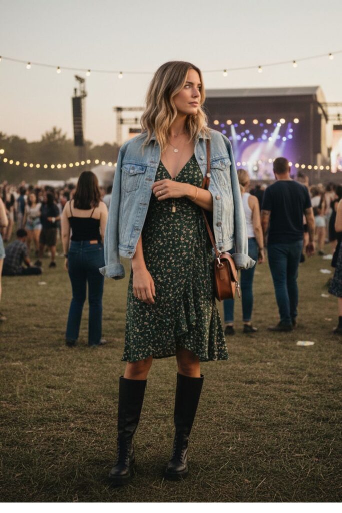 Wrap Dress with Boots