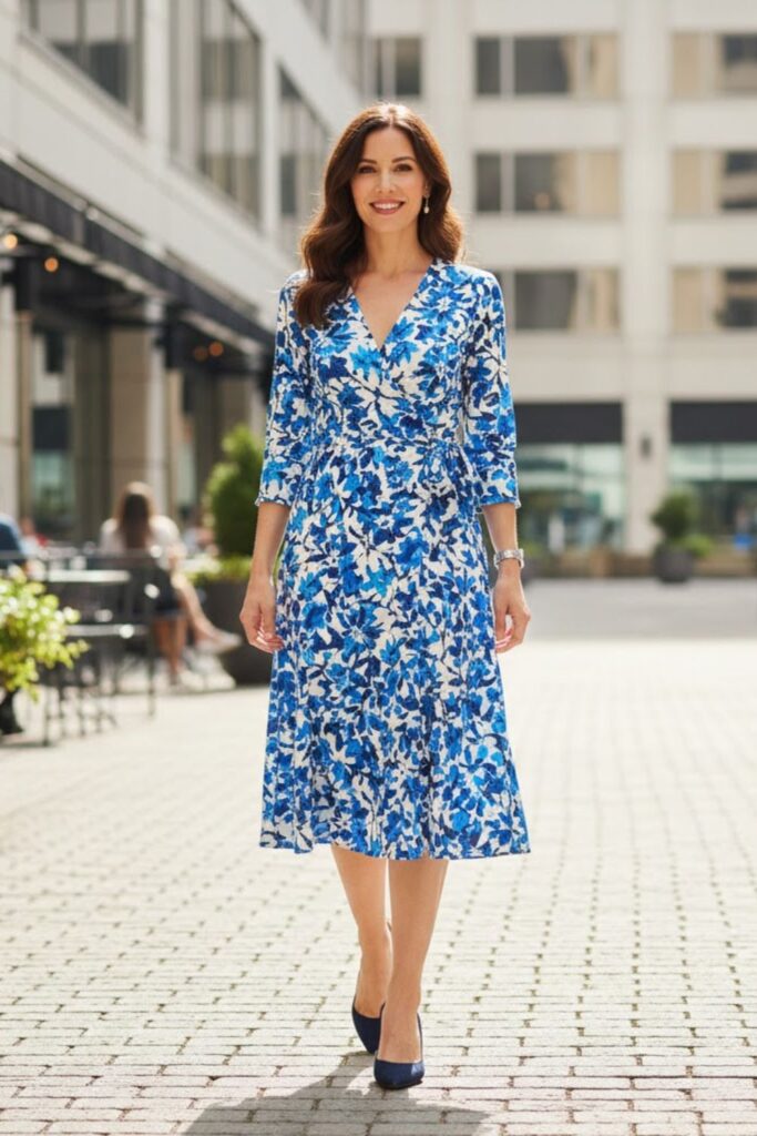 Wrap Dress with Flats