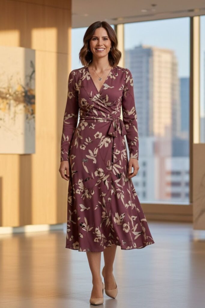 Wrap Dress with Heels