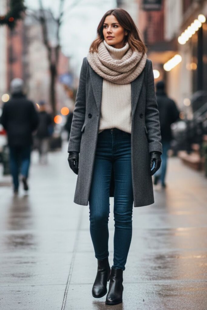1. Classic Black Chelsea Boots with Skinny Jeans and Turtleneck