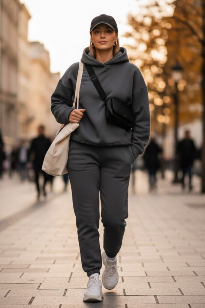 1. Essentials Hoodie with Joggers and Sneakers