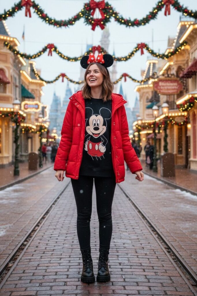 1. Mickey Mouse Red and Black Layers