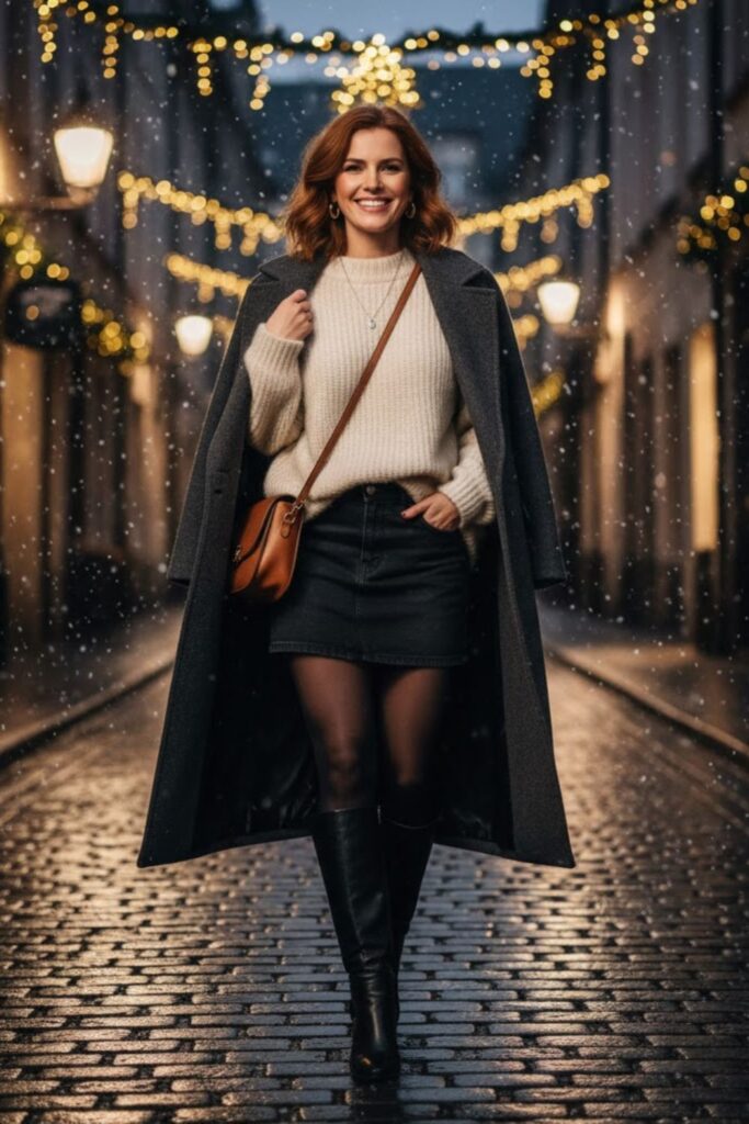 1. Oversized Sweater and Tights