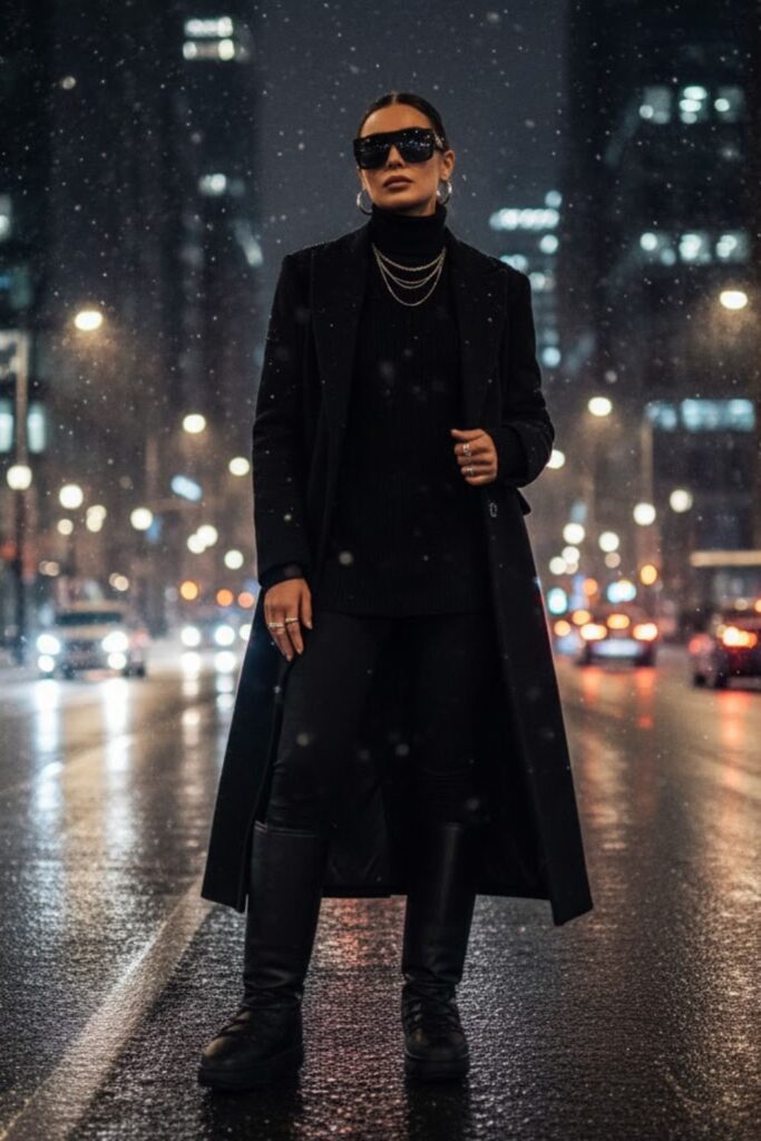 10. All-Black Minimalist Edge