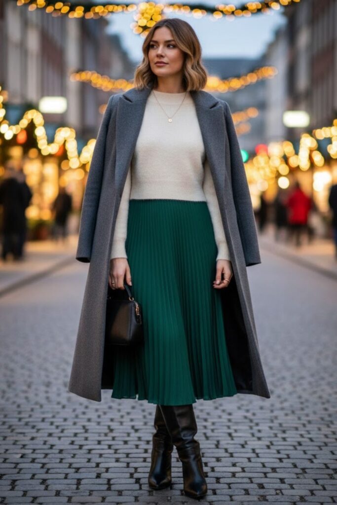 10. Midi Skirt and Cropped Sweater