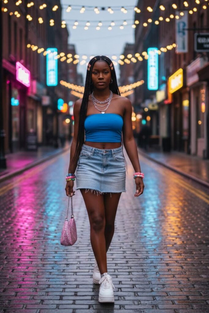 10. Mini Skirt with Tube Top