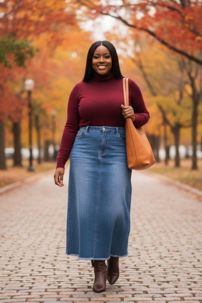 10. Polished Look with a Fitted Turtleneck