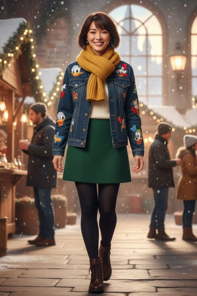 11. Disney Denim Jacket and Scarf Combo