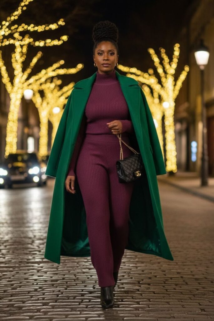 11. Knit Set with Statement Coat