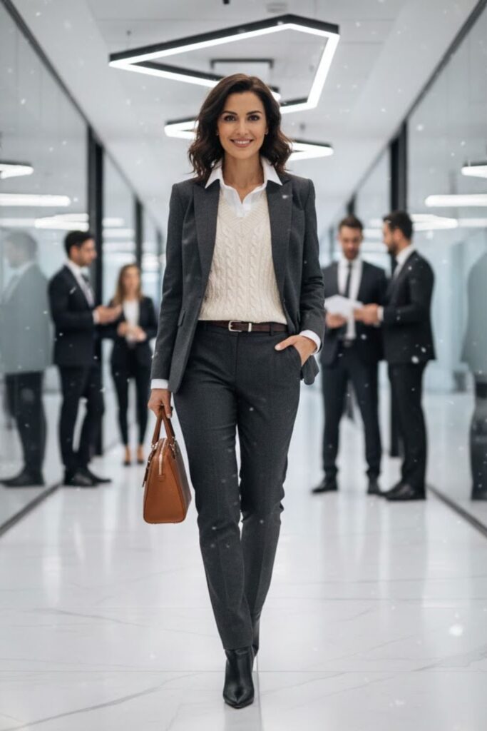 11. Sweater Vest and Blazer Combo