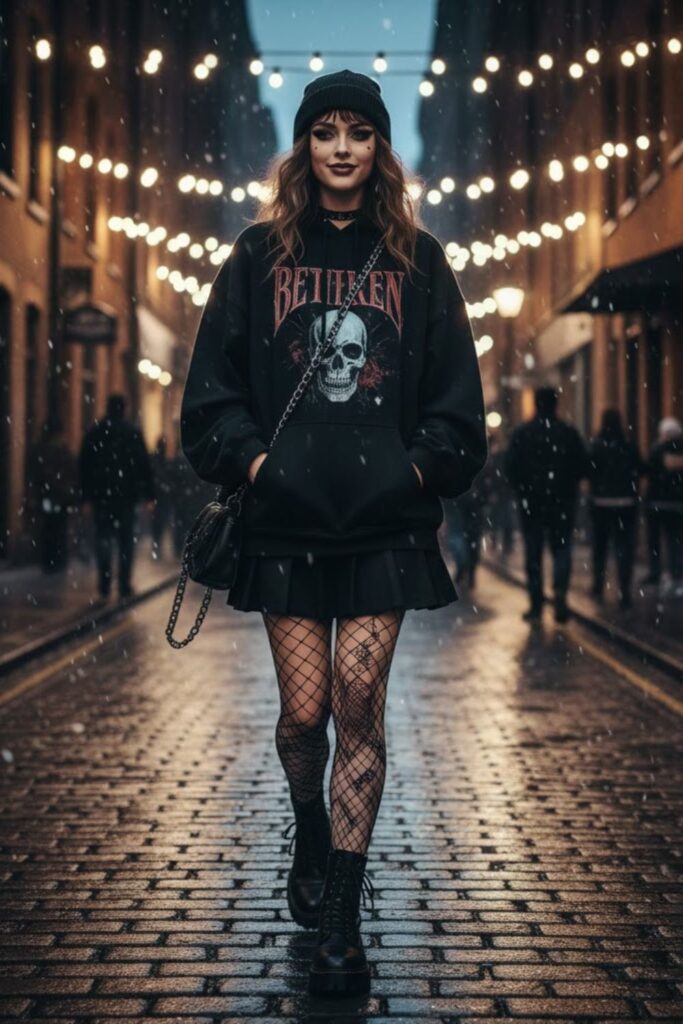 11. The Edgy Skirt Combo