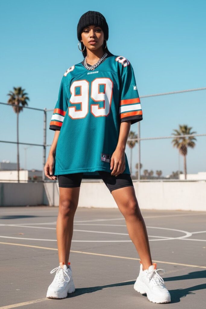 11. The Vintage Oversized Jersey Look