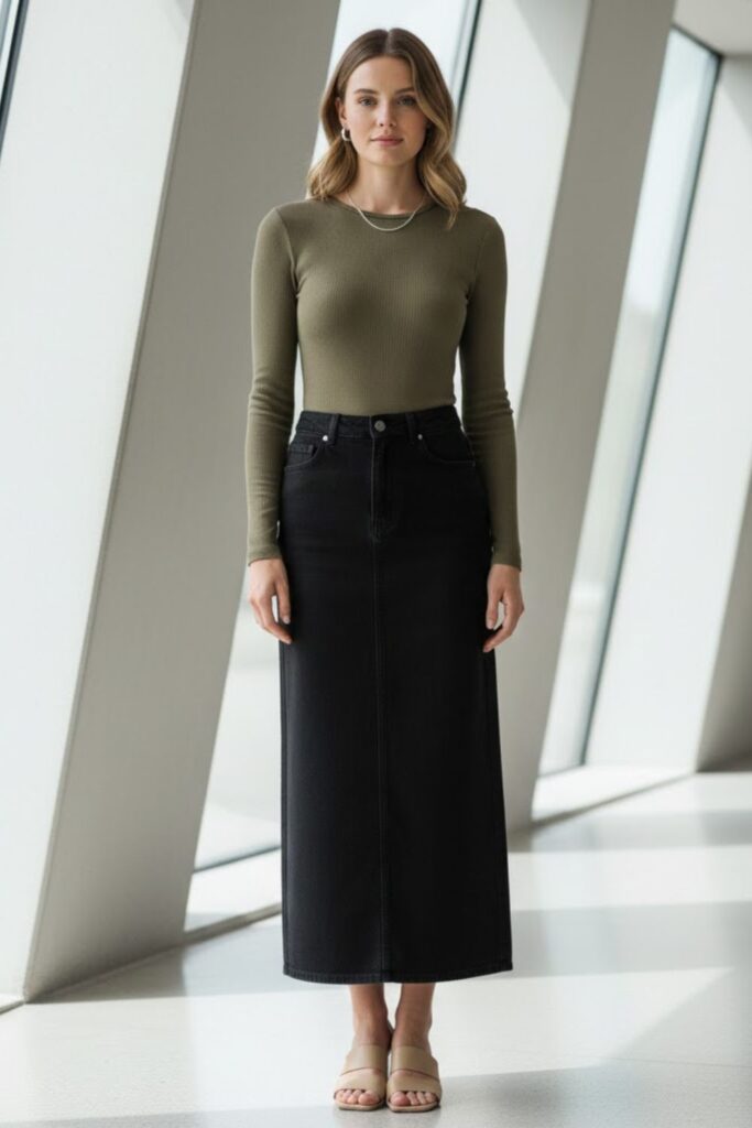 12. Chic Minimalist Look with a Fitted Bodysuit