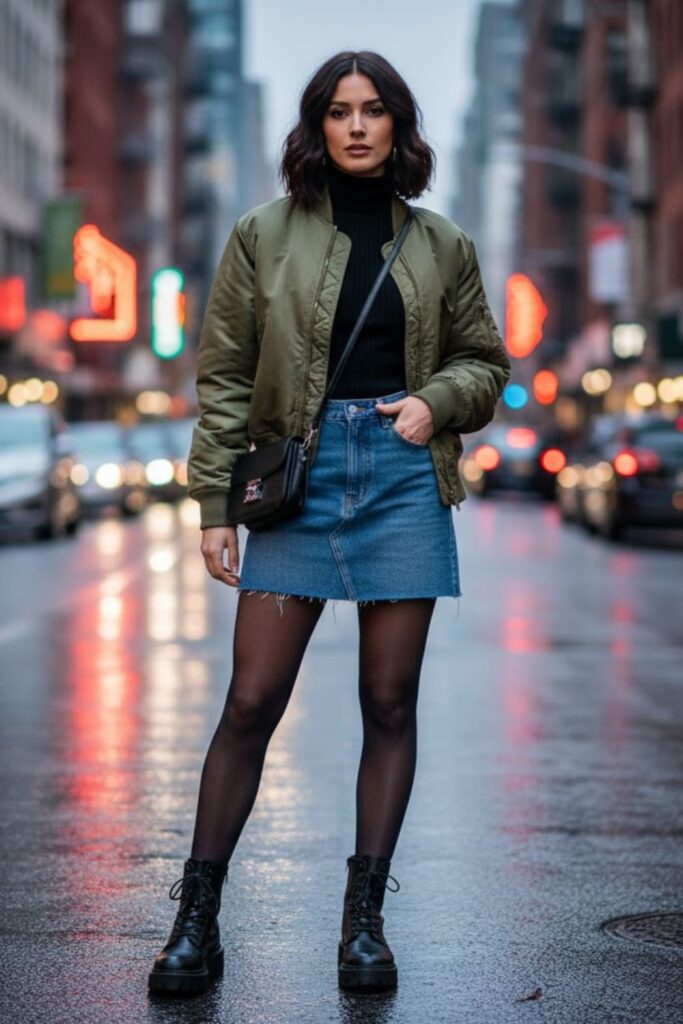 12. Knit Top and Bomber Jacket