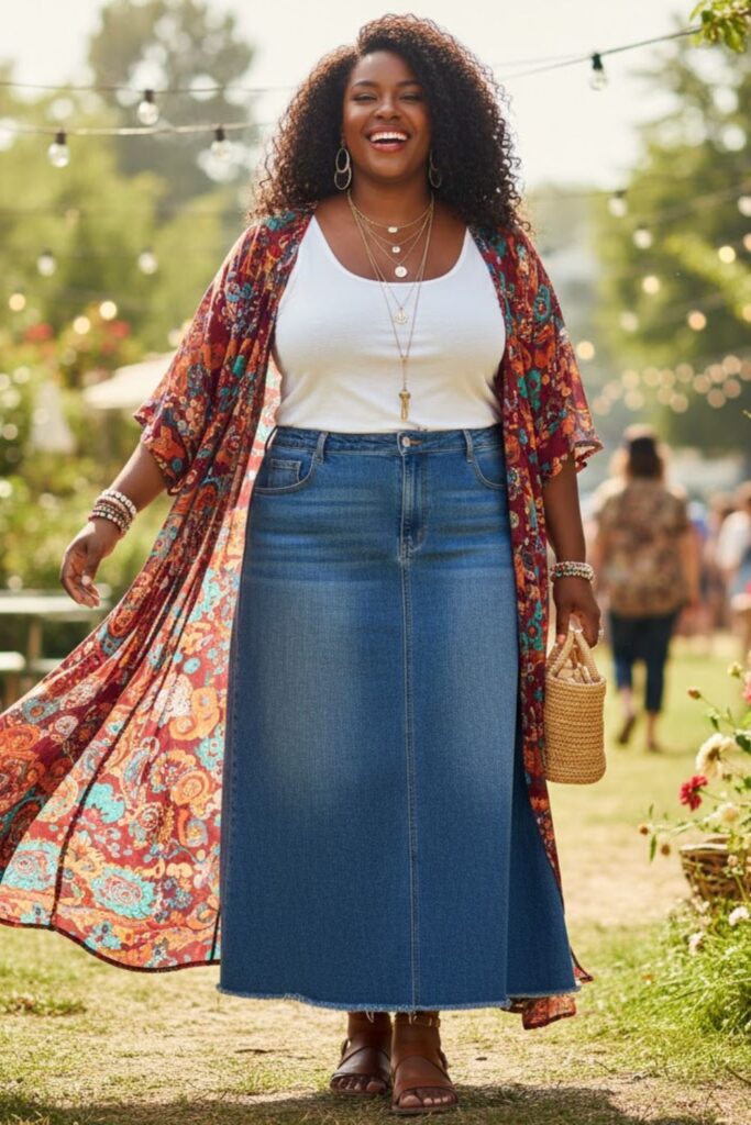 13. Boho Chic with a Kimono
