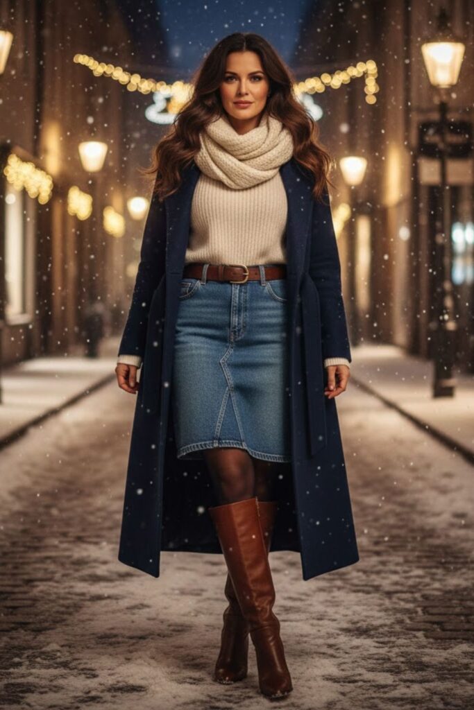 13. Sweater Dress Layered Look