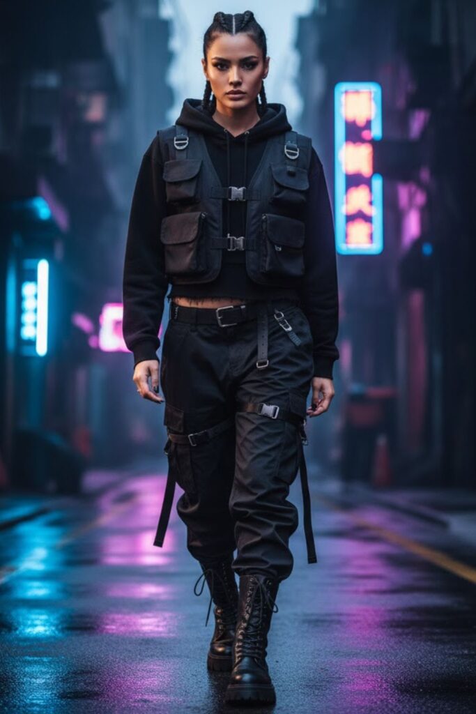13. The Layered Techwear Outfit