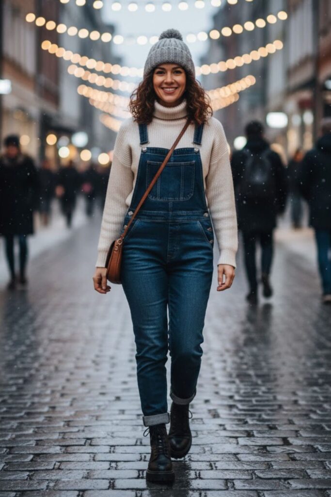 13. Turtleneck with Overalls