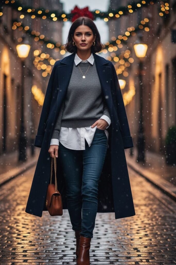 14. Button-Up Shirt under Sweater