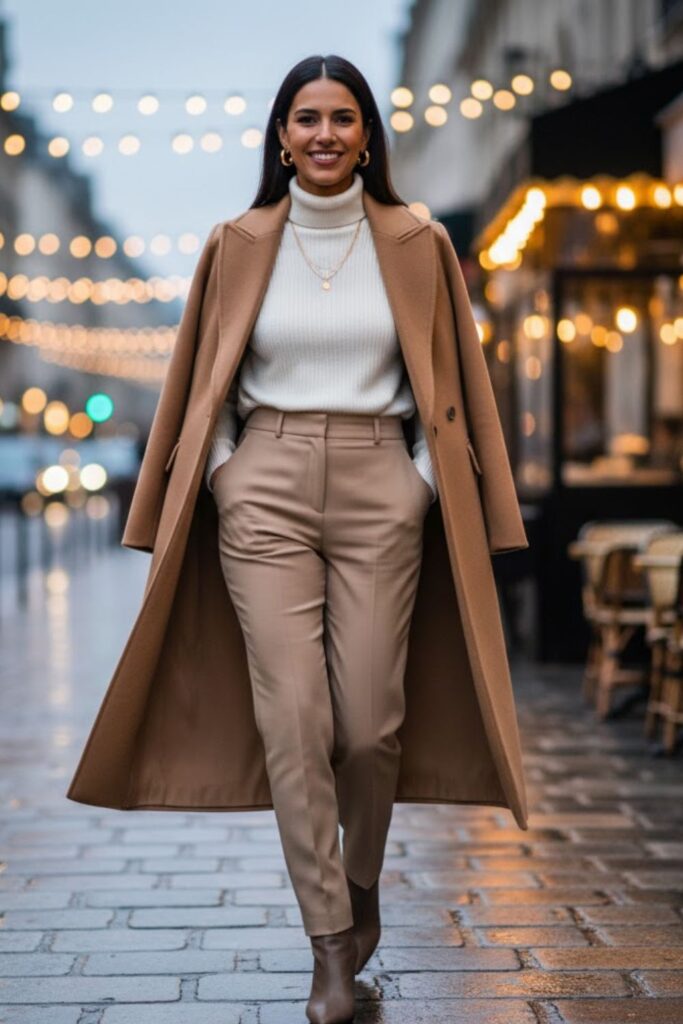 14. Matching Neutral Outfit