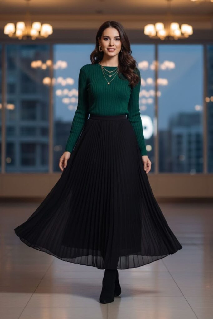 14. Maxi Skirt with Fitted Top