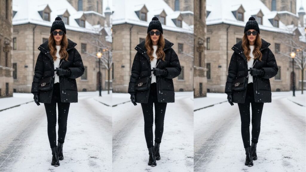 15 Black Jacket Outfit Ideas for Women in Winter