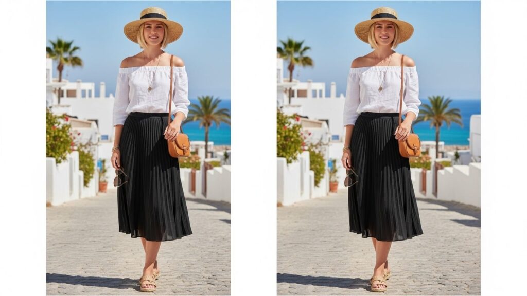 15 Black Pleated Skirt Outfit Summer Ideas