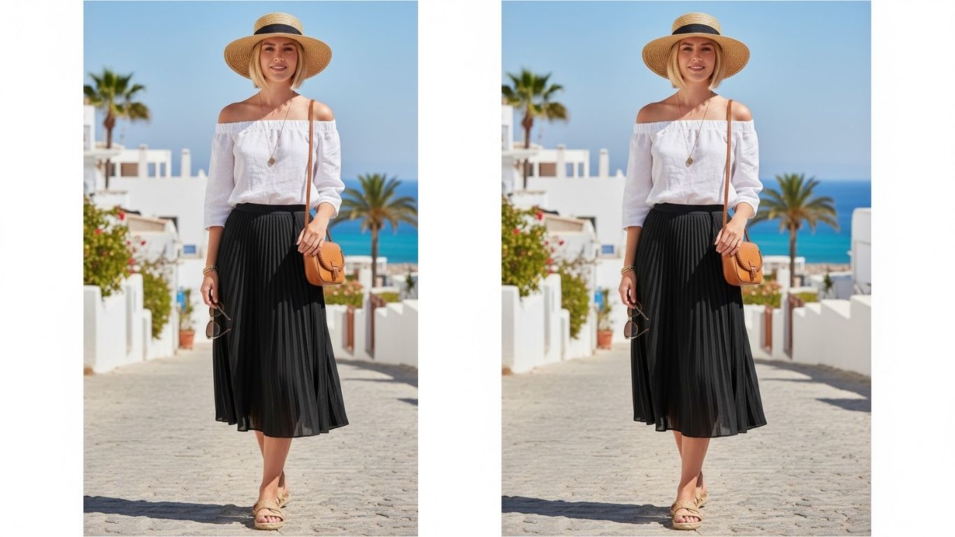 15 Black Pleated Skirt Outfit Summer Ideas for Effortless Chic and Timeless Style