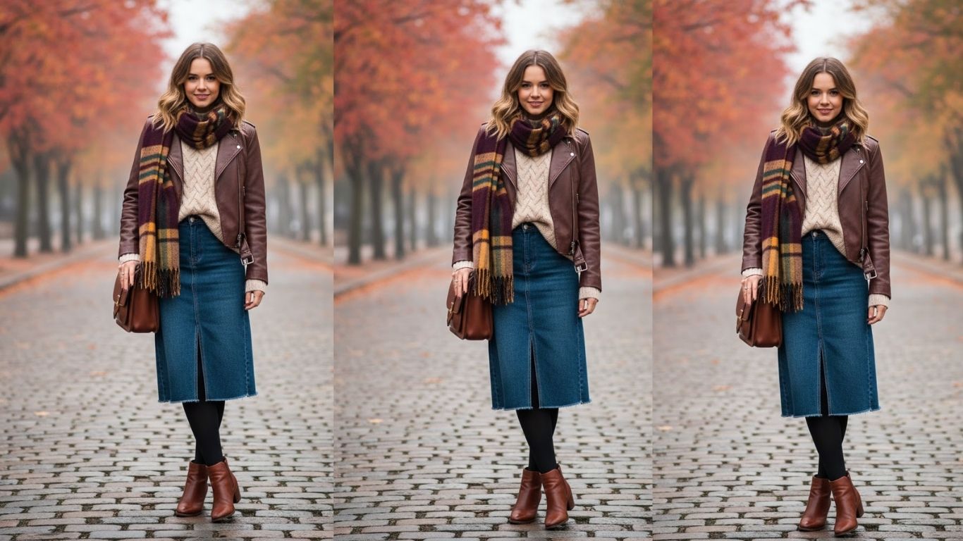 15 Denim Midi Skirt Outfits for Fall: Effortless Autumn Style