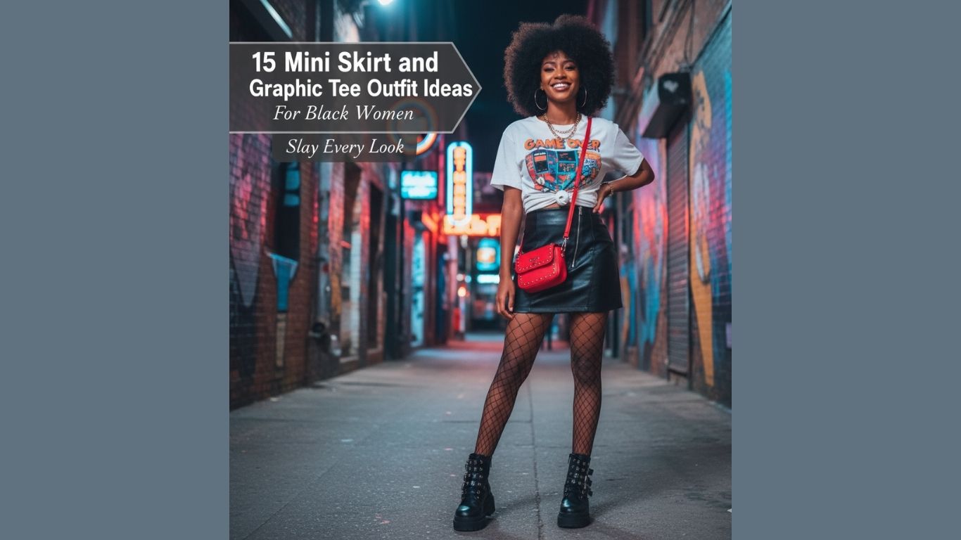 15 Mini Skirt and Graphic Tee Outfit Ideas for Black Women