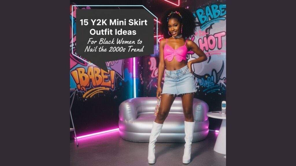 Y2K Mini Skirt Outfits for Black Women