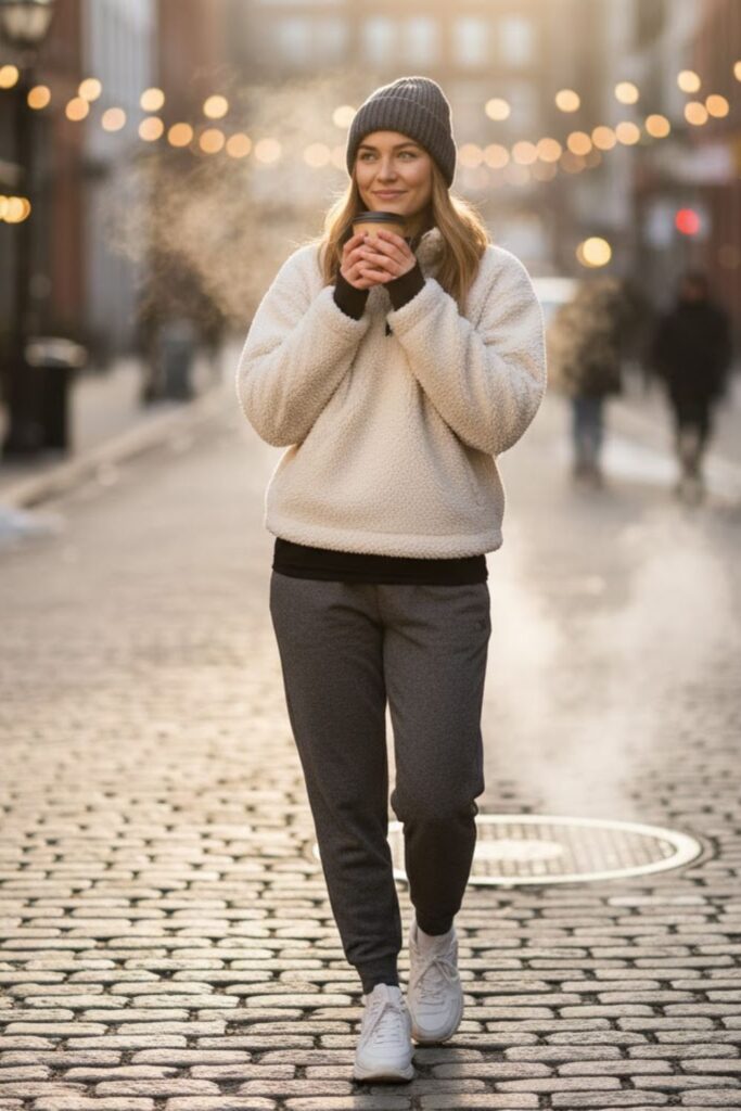 15. Cozy Apres-Run Look