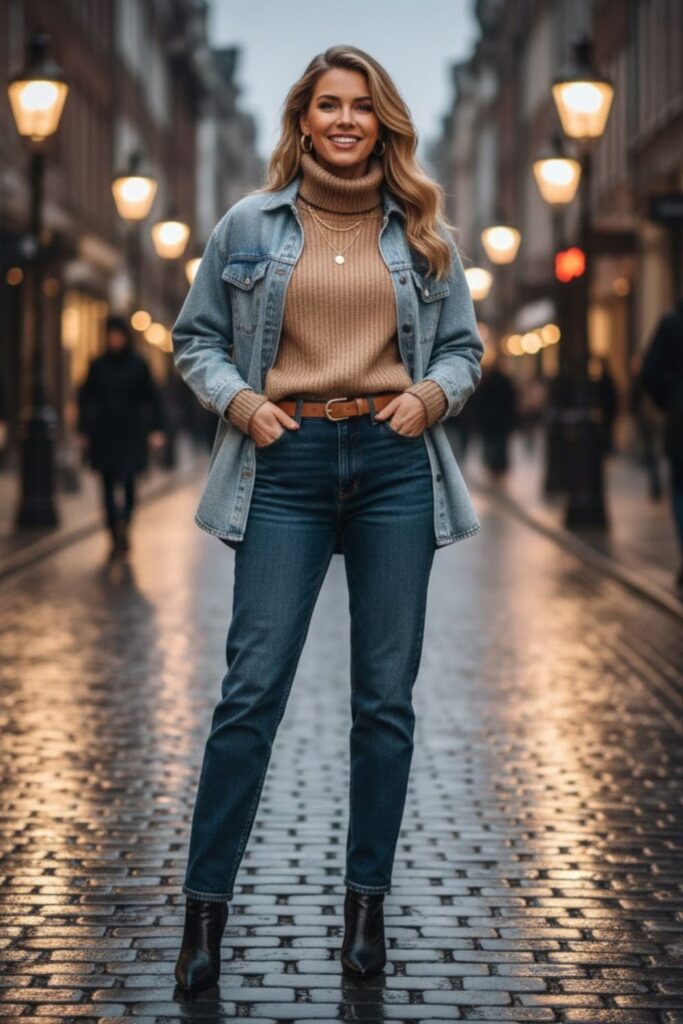 15. Denim-on-Denim Layered Look