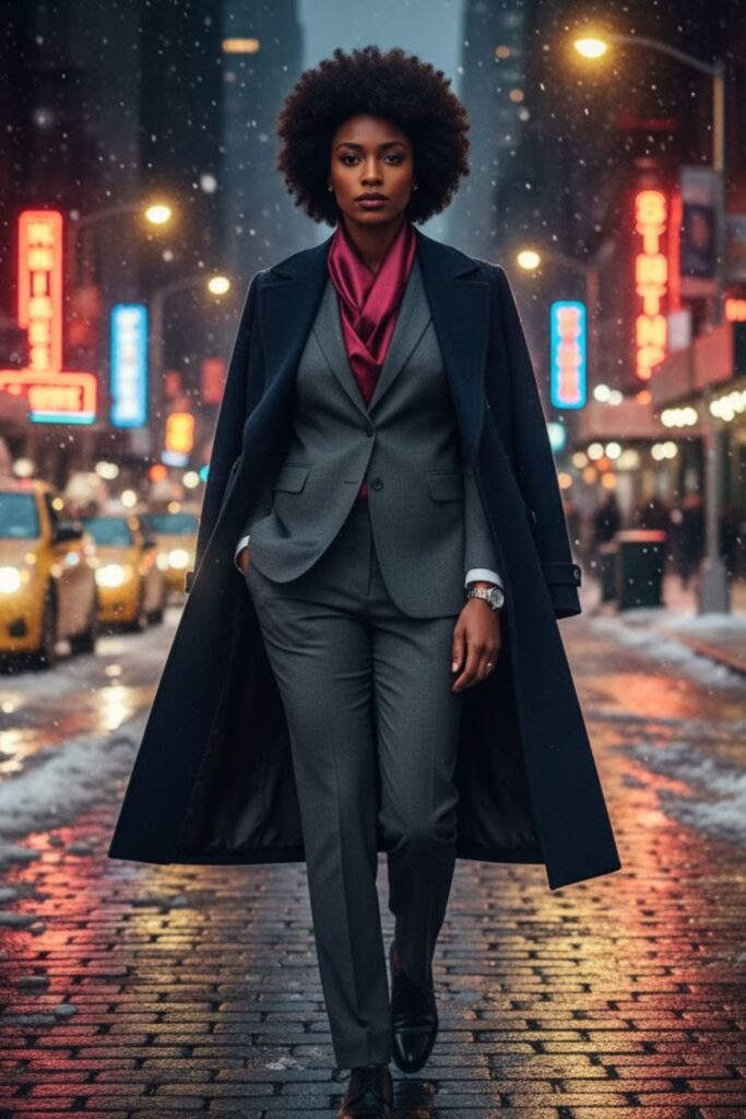 15. Men’s Suit with Wool Overcoat