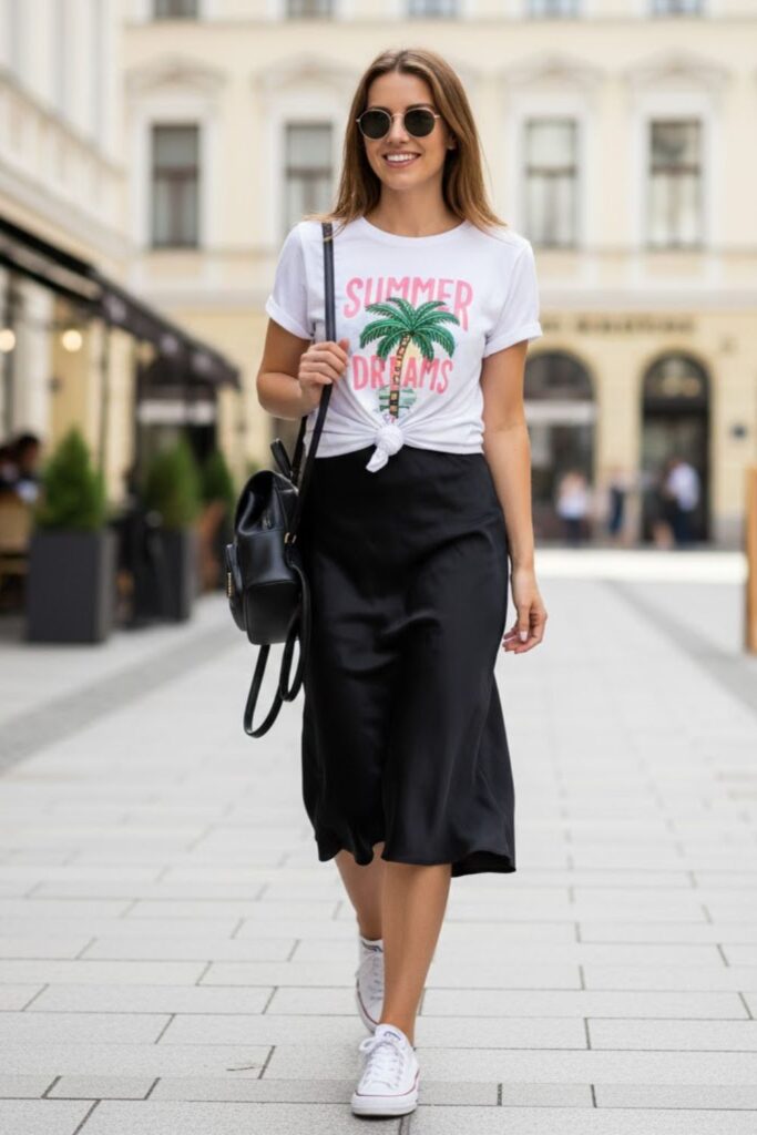 5. Graphic Tee and White Sneakers Combo