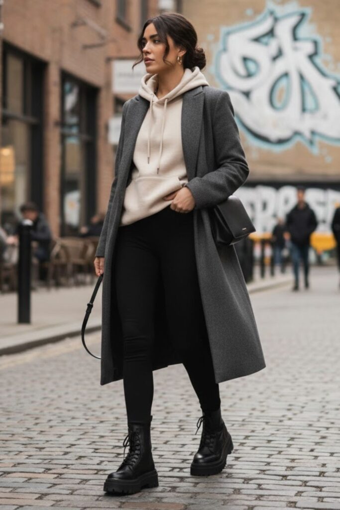 5. Hoodie and Longline Coat