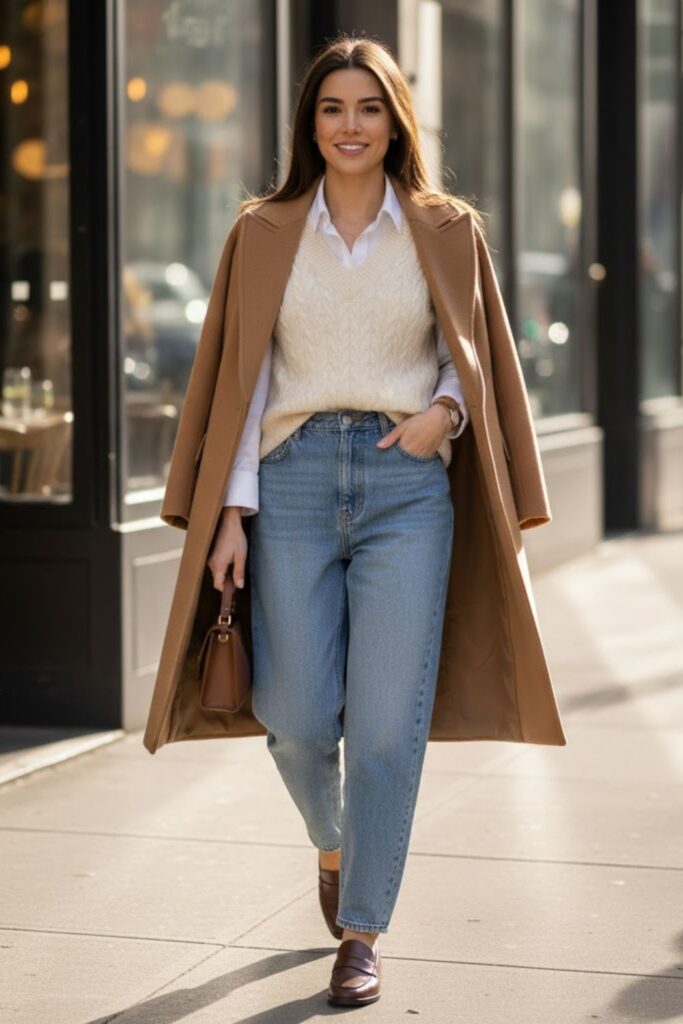 6. Sweater Vest and Button-Up Shirt