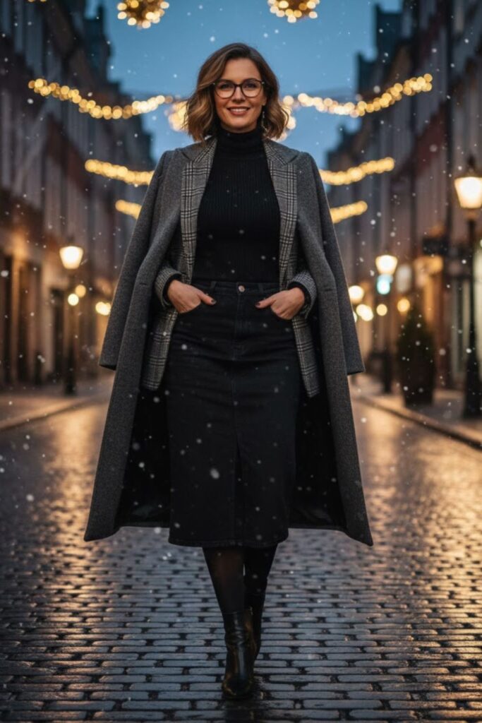 7. Blazer and Tights Combo