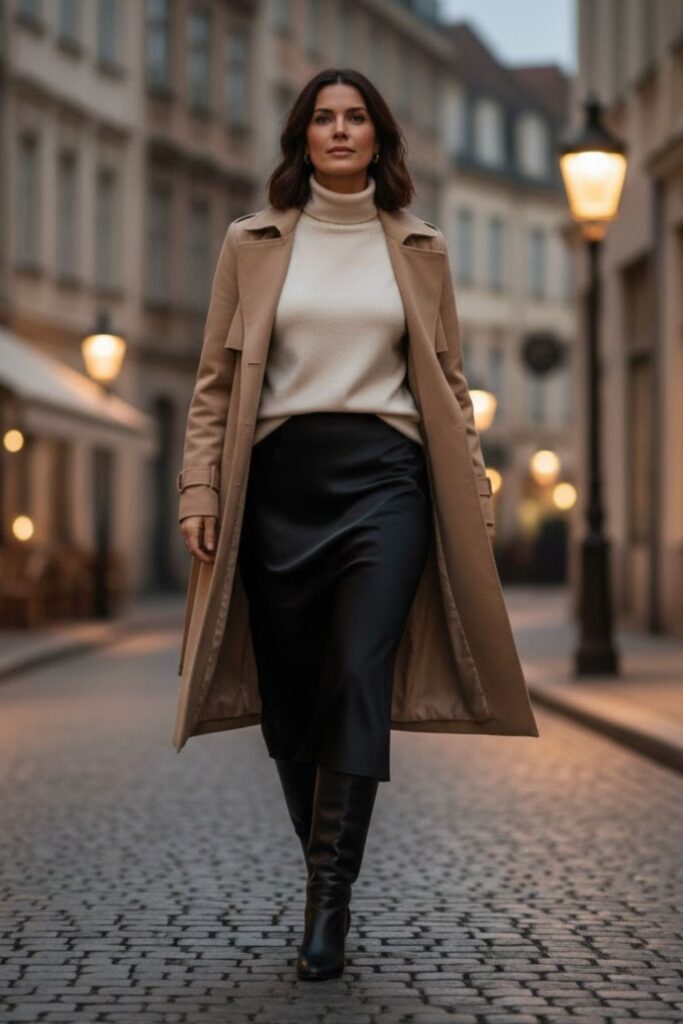 7. Turtleneck and Boots Combo
