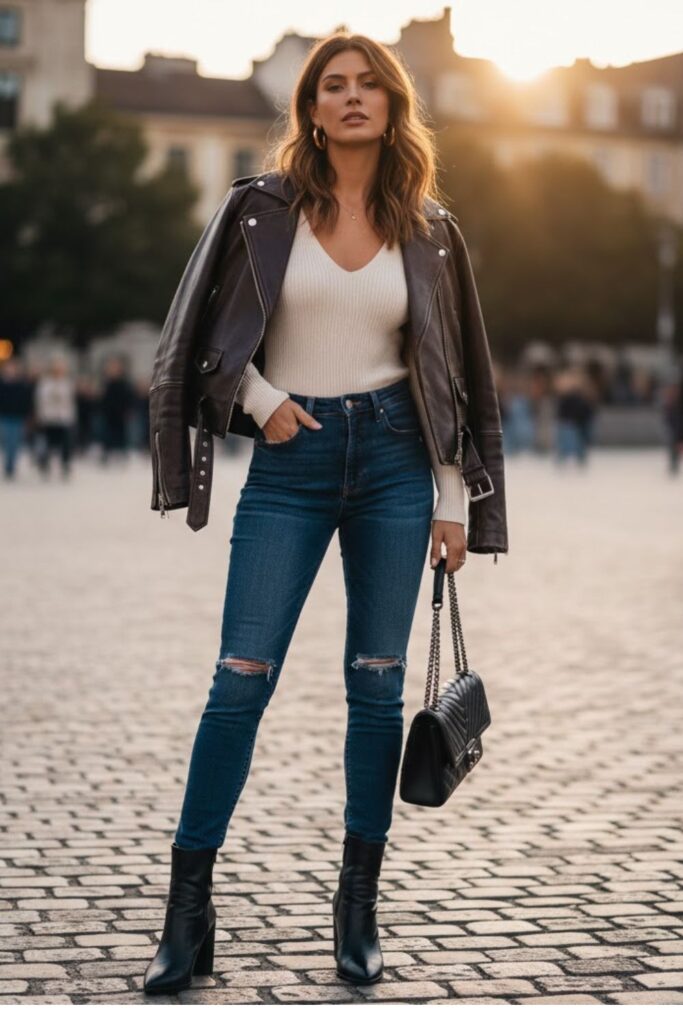 8. The Denim Cool Girl Vibe