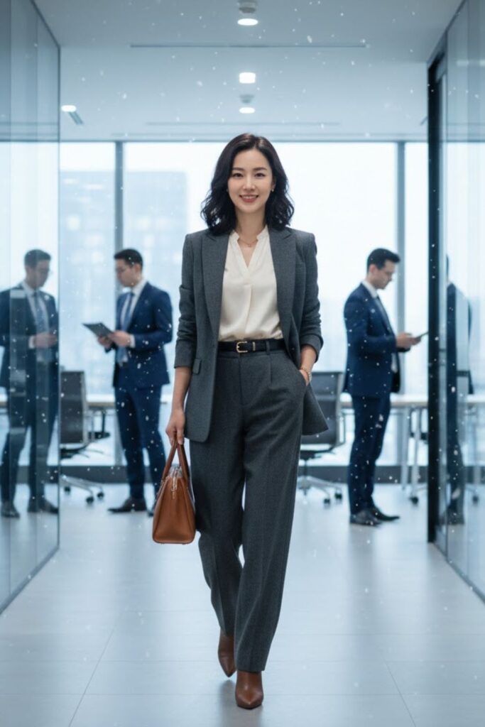 9. Blouse with Wide-Leg Pants