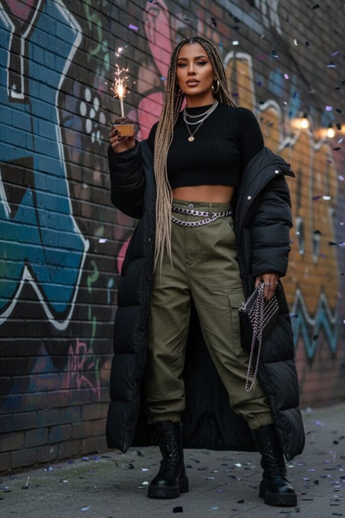9. Cargo Pants and Crop Top