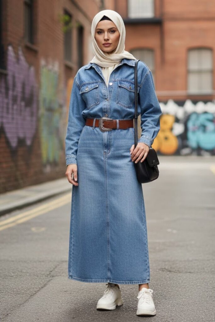 9. Monochrome Denim Look
