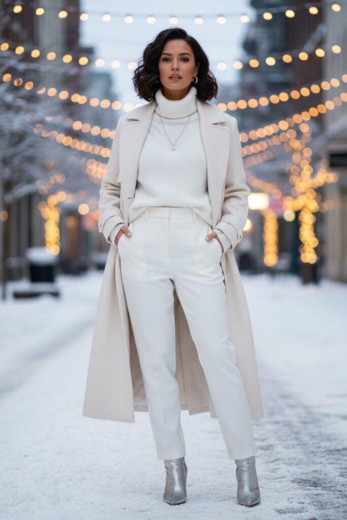 9. Monochrome White Outfit