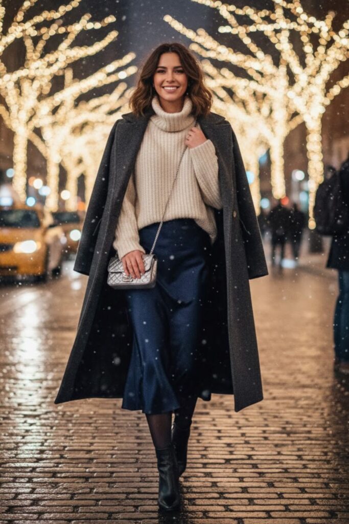 9. Slip Dress Layered with Sweater